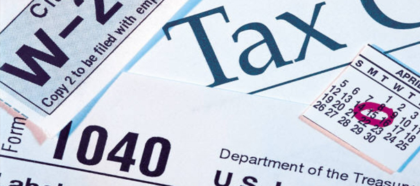 Tax preparation papers