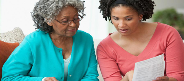 two women talking about how to resolve a legal issue